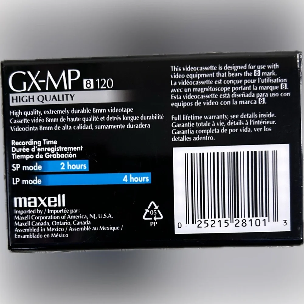 Maxell 8mm Camcorder Video Tapes 3  NEW